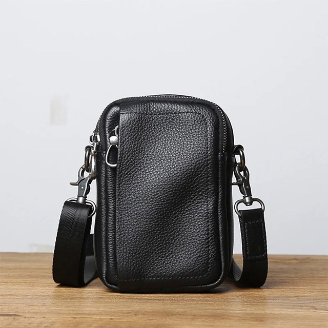 Leather Cross body & Chest Belt Messenger Premium Bag Black